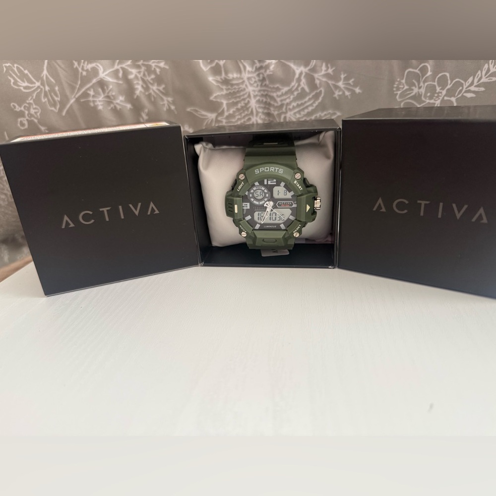 Ativa Men's Olive Green Sports Watch